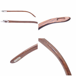 Cartier カルティエ メガネ 眼鏡 ウッドテンプル サングラス ヴィンテージ アイウェア 度無し 140b □18 135 美品 中古 38834