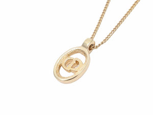 Christian Dior クリスチャンディオール ネックレス チェーン CDロゴ ゴールド ヴィンテージ ユニセックス 中古 38908