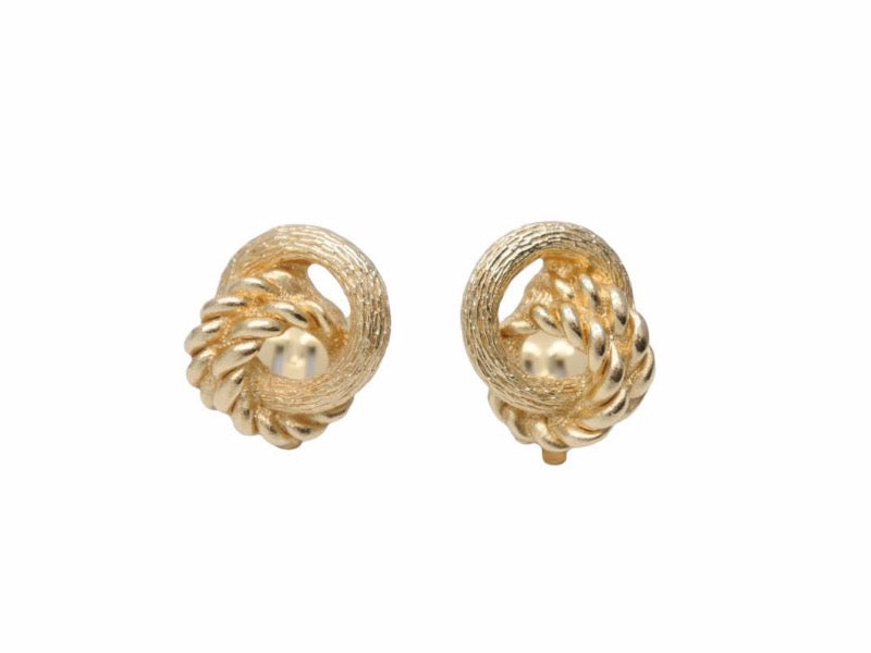 Christian Dior クリスチャンディオール イヤリング セット ツイスト アクセサリー ゴールド ヴィンテージ レディース 中古 38888