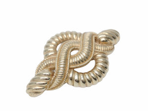 Christian Dior クリスチャンディオール ブローチ 結び目 ロープモチーフ アクセサリー ゴールド 美品 38903