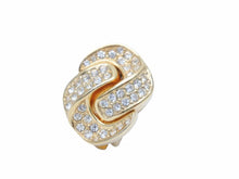 Load image into Gallery viewer, Christian Dior クリスチャンディオール イヤリング 縄 カクテルリング ラインストーン ヴィンテージ レディース 中古 38918