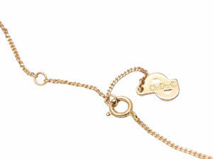 Christian Dior クリスチャンディオール ネックレス ハート ゴールド ラインストーン レディース 美品 N38922