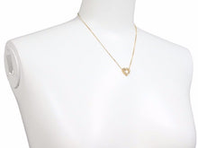 Load image into Gallery viewer, Christian Dior クリスチャンディオール ネックレス ハート ゴールド ラインストーン レディース 美品 N38922