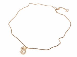 Christian Dior クリスチャンディオール ネックレス CDロゴ ラインストーン ヴィンテージ ユニセックス 中古 38930