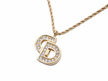 Load image into Gallery viewer, Christian Dior クリスチャンディオール ネックレス CDロゴ ラインストーン ヴィンテージ ユニセックス 中古 38930