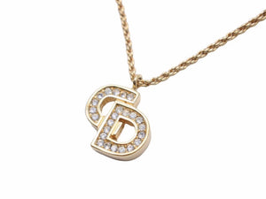 Christian Dior クリスチャンディオール ネックレス CDロゴ ラインストーン ヴィンテージ ユニセックス 中古 38930