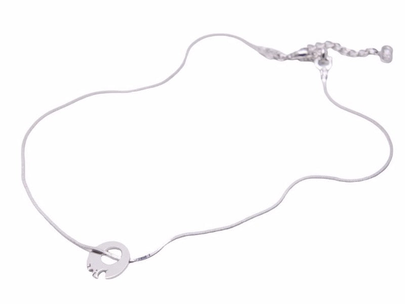 Christian Dior クリスチャンディオール ネックレス CDロゴ シルバー スネークチェーン ヴィンテージ ユニセックス 中古 38932