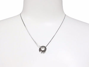 Christian Dior クリスチャンディオール ネックレス CDロゴ シルバー スネークチェーン ヴィンテージ ユニセックス 中古 38932