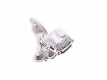 Load image into Gallery viewer, GIVENCHY ジバンシー イヤリング ライン カラーストーン メタル パープル シルバー アクセサリー 美品 38945