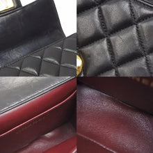 画像をギャラリービューアに読み込む, CHANEL シャネル マトラッセ 親子バッグ ハンド バッグ レザー ブラック ゴールド 金具 ヴィンテージ 美品 中古 38954