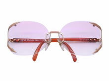 Load image into Gallery viewer, Christian Dior クリスチャンディオール サングラス レンズ ピンク ヴィンテージ ブラウン ゴールド ユニセックス 美品 38961 正規品