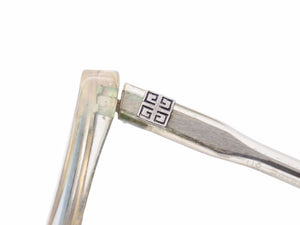 GIVENCHY ジバンシー サングラス メガネ クリア ブルー ロゴ ヴィンテージ ユニセックス 中古 38963 正規品