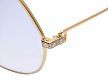 Load image into Gallery viewer, Cartier カルティエ 140 サントス ツーブリッジ ティアドロップ メガネ アイウェア ゴールド 62□14 美品 中古 38967