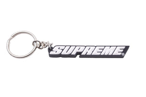 Supreme シュプリーム キーチェーン キーチャーム 18SS Supreme Bevel Logo Keychain black ロゴ ブルー 未使用 N39047