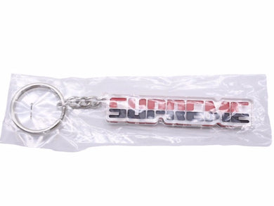 Supreme シュプリーム 17AW EMBOSSED KEYCHAIN キーチェーン ブラック レッド アクリル シルバー金具 未使用 N39064 