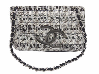 CHANEL シャネル ツイードショルダーバッグ ワンショルダー ココマーク 9番台 シルバー金具 レディース 美品 N39100