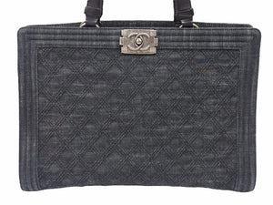 CHANEL シャネル ボーイシャネル デニム トートバッグ ハンドバッグ ヴィンテージ レディース 美品 39131 正規品