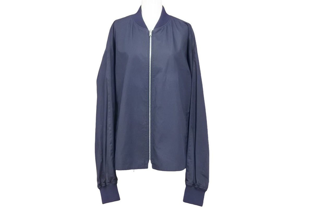 JIL SANDER ジルサンダー コットンボンバージャケット MA-1 ネイビー メンズ サイズ46 中古 39204