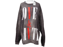 Load image into Gallery viewer, 新品未使用品 Saiint Michael セントマイケル × VLONE 長袖Ｔシャツ ウォッシュ加工 ペイント割 チャコールグレー L 中古 39266