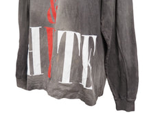 Load image into Gallery viewer, 新品未使用品 Saiint Michael セントマイケル × VLONE 長袖Ｔシャツ ウォッシュ加工 ペイント割 チャコールグレー L 中古 39266