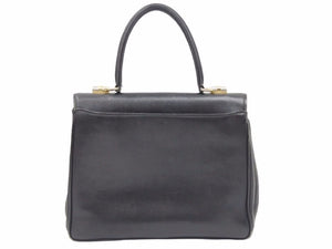 GUCCI オールドグッチ ハンドバッグ GG柄 26‐000‐0012 ブラック ゴールド レザー ヴィンテージ レディース 中古 39374