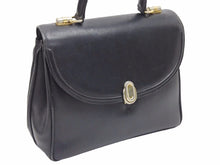 Load image into Gallery viewer, GUCCI オールドグッチ ハンドバッグ GG柄 26‐000‐0012 ブラック ゴールド レザー ヴィンテージ レディース 中古 39374