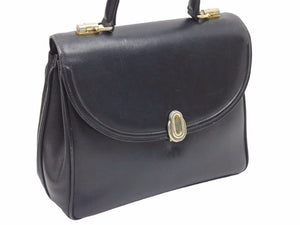 GUCCI オールドグッチ ハンドバッグ GG柄 26‐000‐0012 ブラック ゴールド レザー ヴィンテージ レディース 中古 39374