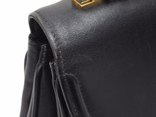 Load image into Gallery viewer, GUCCI オールドグッチ ハンドバッグ GG柄 26‐000‐0012 ブラック ゴールド レザー ヴィンテージ レディース 中古 39374