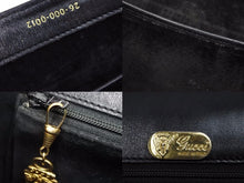 Load image into Gallery viewer, GUCCI オールドグッチ ハンドバッグ GG柄 26‐000‐0012 ブラック ゴールド レザー ヴィンテージ レディース 中古 39374
