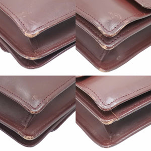 CARTIER カルティエ ショルダーバッグ マストライン ボルドー ゴールド金具 ユニセックス 中古 N39446