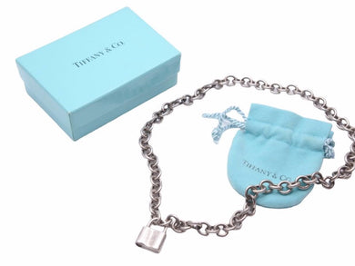 TIFFANY & CO ティファニー ドーナツリンク 南京錠 ロック チョーカー ネックレス SV925 ヴィンテージ ユニセックス 中古 39451