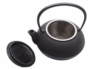 南部鉄器 急須 算玉アラレ 鍋元 0,6リットル 工芸品 ブラック お茶 39454