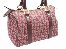Load image into Gallery viewer, Christian Dior クリスチャンディオール トロッターボストンバッグ ボルドー ワインレッド ゴールド金具 レディース 中古 N39470