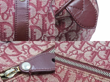 Load image into Gallery viewer, Christian Dior クリスチャンディオール トロッターボストンバッグ ボルドー ワインレッド ゴールド金具 レディース 中古 N39470