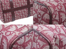 Load image into Gallery viewer, Christian Dior クリスチャンディオール トロッターボストンバッグ ボルドー ワインレッド ゴールド金具 レディース 中古 N39470