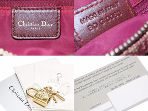 Christian Dior クリスチャンディオール トロッターボストンバッグ ボルドー ワインレッド ゴールド金具 レディース 中古 N39470