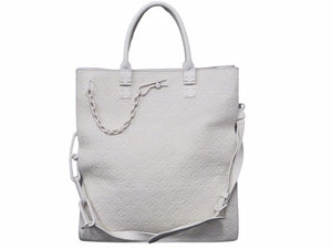 LOUIS VUITTON ルイヴィトン トートバッグ サックプラ トリヨンモノグラム レザー ホワイト ユニセックス 中古 N39474