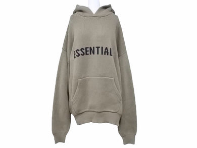 ESSENTIALS エッセンシャルズ FEAR OF GOD フィアオブゴッド FOG 21AW ロゴ ニット パーカー メンズ サイズL 美品 39534