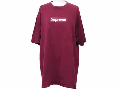 SUPREME BOX Logo TEE シュプリーム 98年 ボックス ロゴ Tシャツ ボルドー パープル パープル アーカイブ ストリート サイズL 中古 39550 