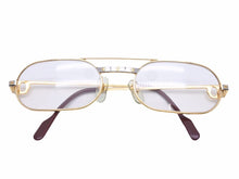 Load image into Gallery viewer, Cartier カルティエ サントス メガネ アイウェア ゴールド ボルドー 55 20 240 イタリア製 メンズ 中古 39601