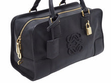 Load image into Gallery viewer, 極美品 ロエベ LOEWE アマソナ28 レザー ブラック 黒 ゴールド金具 レザー ハンドバッグ 中古 39604