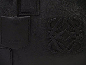 極美品 ロエベ LOEWE アマソナ28 レザー ブラック 黒 ゴールド金具 レザー ハンドバッグ 中古 39604