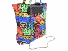 画像をギャラリービューアに読み込む, CHANEL シャネル エコバッグ キャビアスキン 2way ココマーク チェーン AP2095 31番台 21SS レザー ネオン マルチカラー 美品 39672