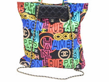 画像をギャラリービューアに読み込む, CHANEL シャネル エコバッグ キャビアスキン 2way ココマーク チェーン AP2095 31番台 21SS レザー ネオン マルチカラー 美品 39672