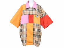 画像をギャラリービューアに読み込む, BURBERRY バーバリー ハーフジップ アノラック ノバチェック ティッシ期 パッチワークチェックシャツ コットン 美品 39692