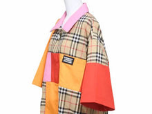 画像をギャラリービューアに読み込む, BURBERRY バーバリー ハーフジップ アノラック ノバチェック ティッシ期 パッチワークチェックシャツ コットン 美品 39692