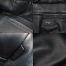 画像をギャラリービューアに読み込む, LOEWE ロエベ ハンドバッグ アマソナ36 ネイビー シルバー金具 レディース 中古 N39705 正規品
