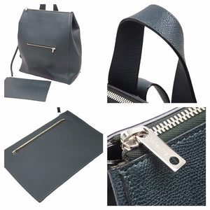 極美品 Valextra ヴァレクストラ サック バックパック ヴァレクストラグリーン リュック レザー ユニセックス 39747