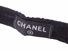 画像をギャラリービューアに読み込む, CHANEL シャネル イヤーマフ ブラック 黒 ココマーク ロゴ カシミヤ 耳あて ツイード 小物 レディース 中古 39761