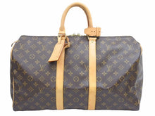画像をギャラリービューアに読み込む, LOUIS VUITTON ルイヴィトン キーポル 45 ボストンバッグ M41428 モノグラム 旅行 美品 中古 39763